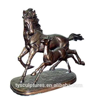 Chinese style antique bronze small size tang dynasty horse statue for sale
