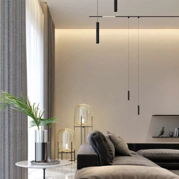 Pendant Linear LED Magnetic Track Light System 48V Hanging Spotlight