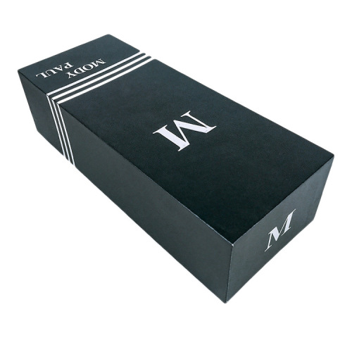 Logo Long Matt Black Wine Box