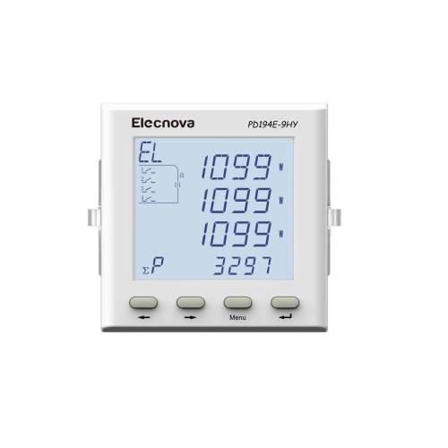 Medidor de potencia multifuncional LCD Medición de armónicos DI / DO