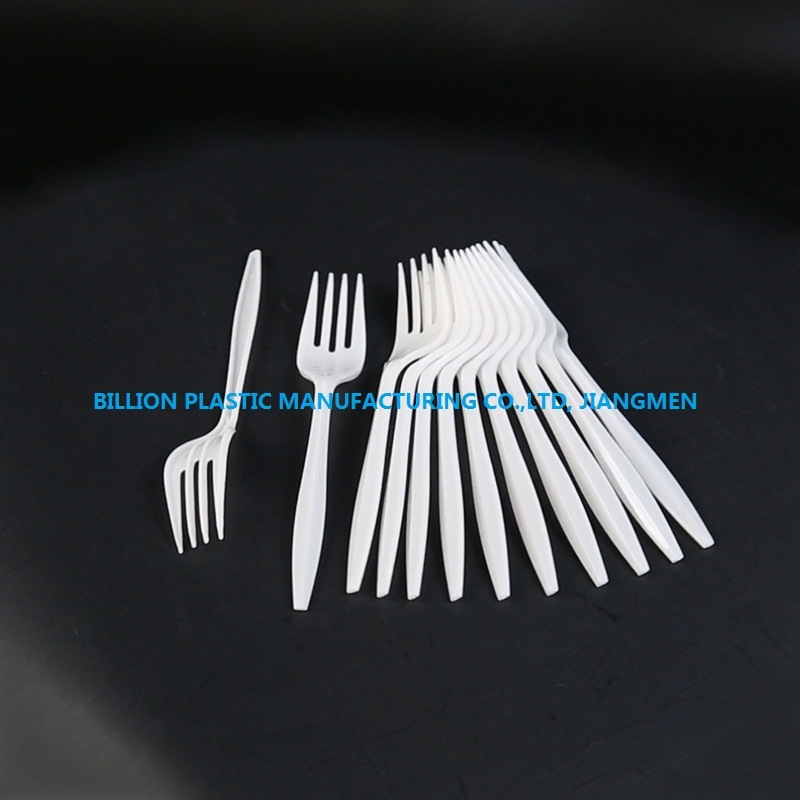 White Fork Spoon Color Disposable PP Plastic Fork for Fast Food