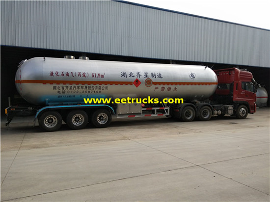 60 CBM 25ton Used LPG Semi Trailers