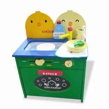 Kitchenware Toy, Made of Solid Wood or MDF, Measures 21 x 46 x 34.5cm