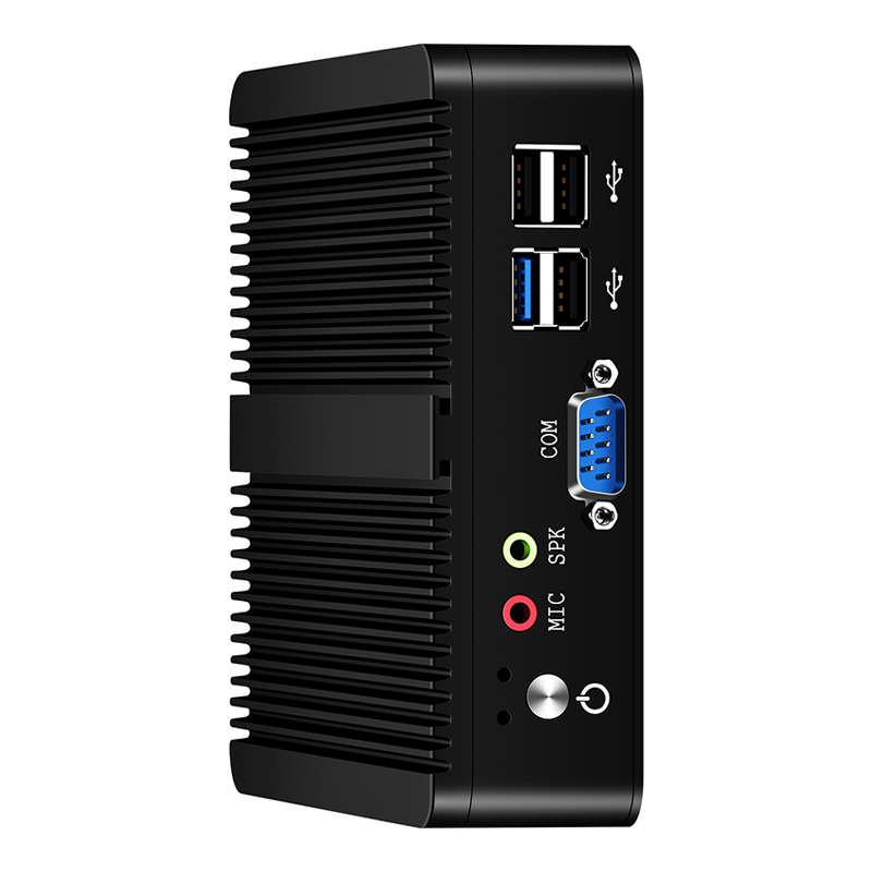 Mini PC Fanless Mini J1800 Промышленный мини -настольный компьютер