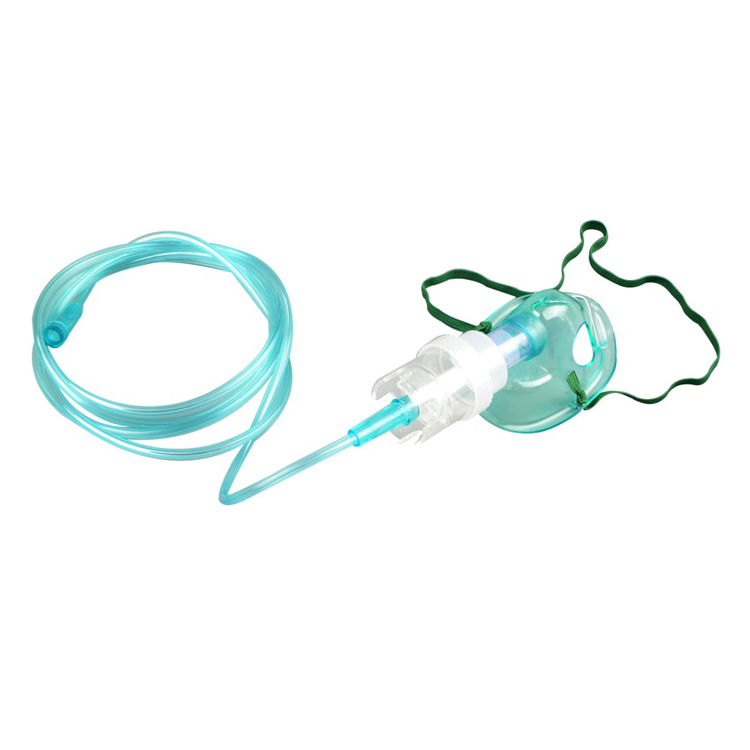 Maschera per nebulizzatore per adulti in PVC con tubo