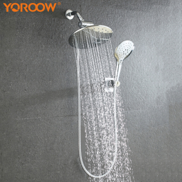 High Pressure Rainfall Shower Head with 3 Settings - Hand Shower Combo 3 Functions 10 Inch Extension Arm