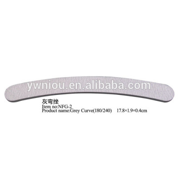 Professional Nail Tool Customized Atractive Good Quality Curving Grey Nail File 100/180 Nail File