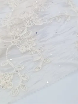 100 Polyester Crepe Embroidery Sequin Fashion Fabrics
