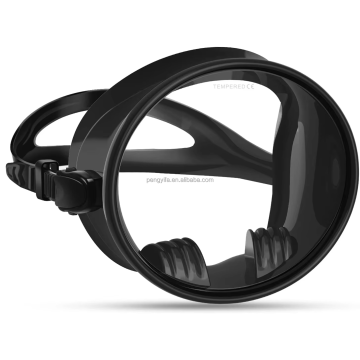 Black Round Shape Anti-Fog Diving Mask for Spearfishing and Full Face Dive Goggles