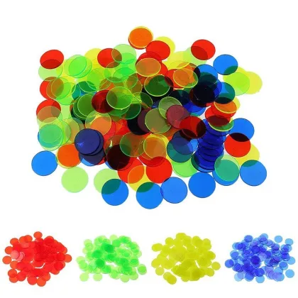 100Pcs Learning Education Math Toys Learning Resources Color Plastic Coin Bingo Chip Game Children Kids Classroom Supplies