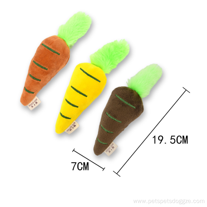 High quality cartoon carrot squeaky dog chew toys