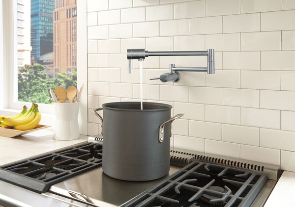 brushed nickel pot filler