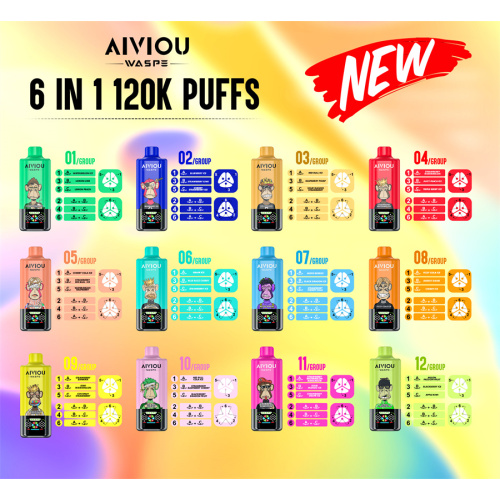 WASPE Aiviou 6u1 150K puffs Veleprodajni jednokratni vape