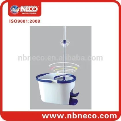 Hand press spin mop, round spin mop