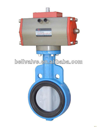 PN16 Pneumatic butterfly valve with atcuator