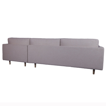 White Fabric Burrard Sectional Sofa