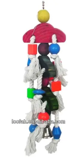 wooden house toy for small birds