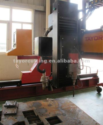 CNC plasma and oxy-fuel cutting and drilling machine, CNC cutting and drilling machine