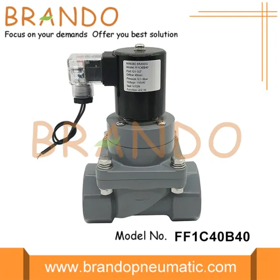 1.5'' DN40 Anti Corrosion Chemical Resistance CPVC Solenoid Valve