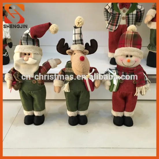 2017 New Design exquisite Snowman Reindeer Santa Claus Christmas doll
