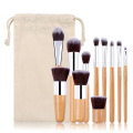 11pcs Bamboo Brush Synthetic Hair Private Label Brushes