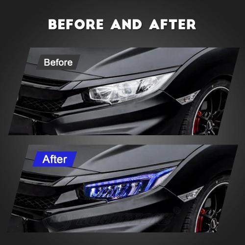 Hcmotionz Led Honda Civic 10 Gen 20162021의 Rgb 헤드 라이트, 고품질 Hcmotionz Led Honda