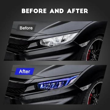 Hcmotionz liderou os faróis RGB para o Honda Civic 10th Gen 2016-2021