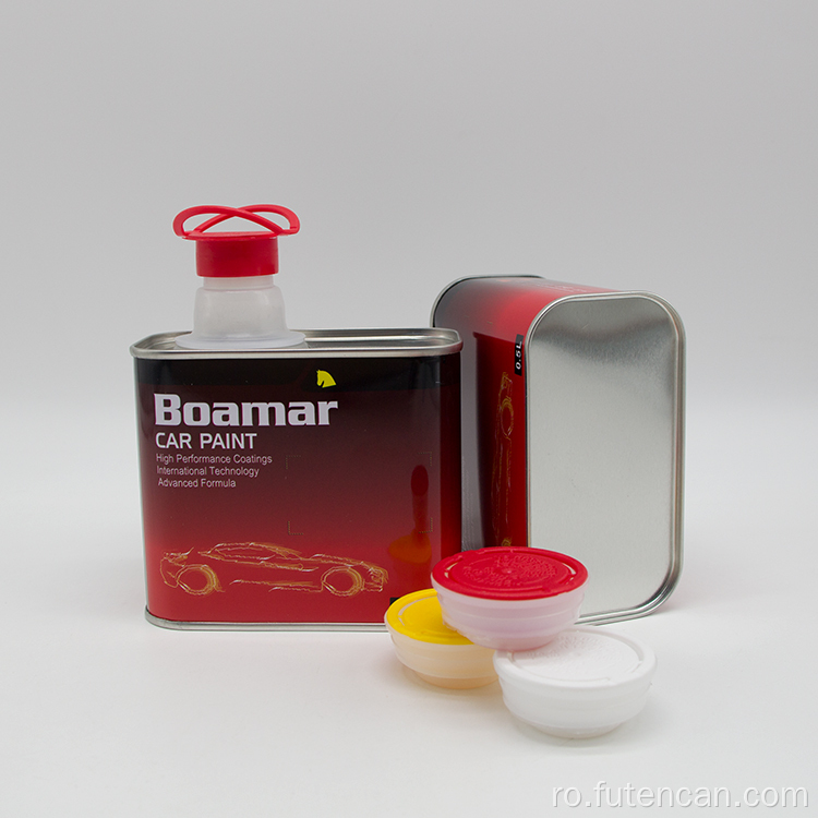 Cutie goală din tablă cu acoperire albă de 0,5 L