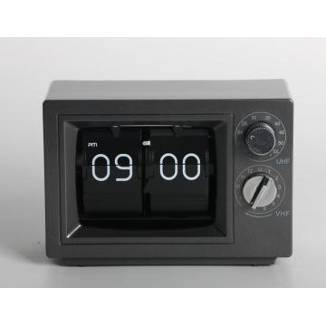 Mini TV Flip Clock na mesa