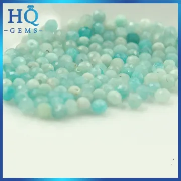 Wholesale Machine Cut Faceted Beads Amazonite Natural Gemstones