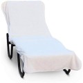 Lounge chair beach towel covers with side pockets