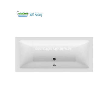 Luxury 71 Inch Double Person Built-In Acrylic Rectangle Drop-In Bathtub with Center Drain