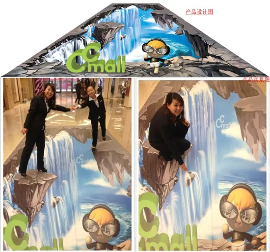 promotion 3D adversting wallpaer/exhibition room murals/3D adversting wall