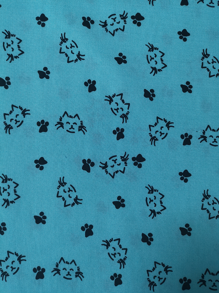 Cats Design Rayon Challis 30S Air-jet Printing Fabric