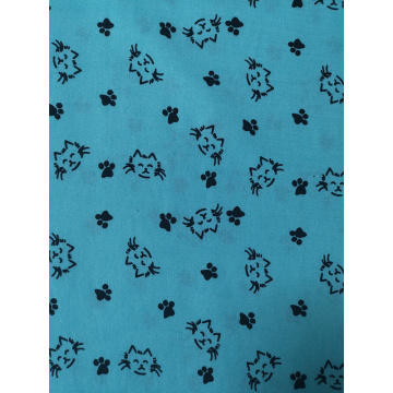 Cats Design Rayon Challis 30S Air-jet Printing Fabric