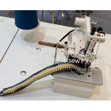 Máquina de coser Overlock de puntada de concha pequeña