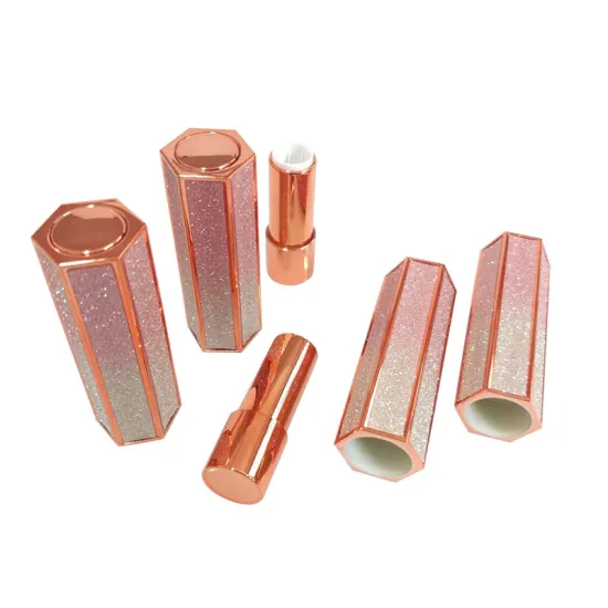Elegant Luxury Push Hexagon Lipstick Tube