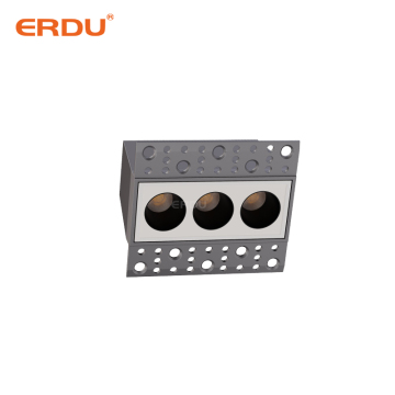 Downlight LED ERDU 6W senza rifiniture - Spotlight di incasso nero/nero