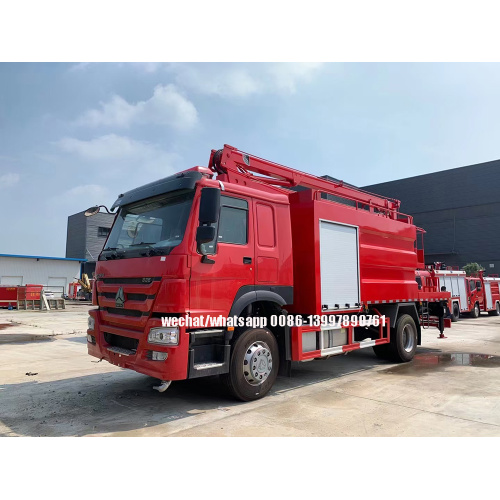 SINOTRUCK HOWO 10000litres et camion de pompiers de travail aérien 16m