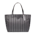 Geometrische Einkaufstasche PU Mode Frauen Handtasche Kundenspezifische Lady Tote Bag