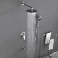 Sistema de chuveiro de banheiro de níquel de níquel escovado