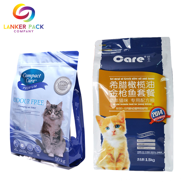 Zipper Quad Seal Pet Plastic Bag