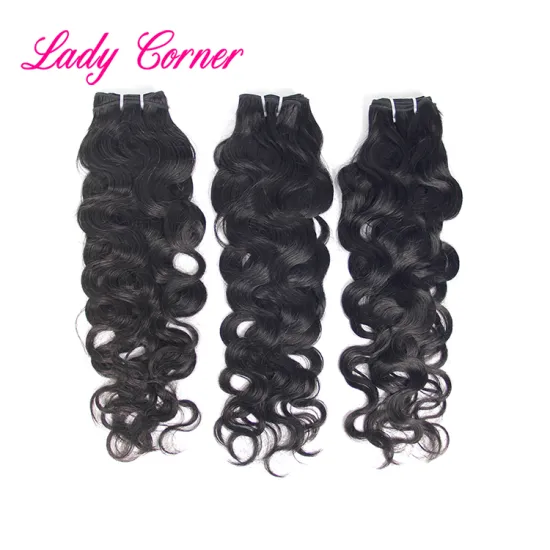 Lady corner virgin Peruvian human hair beach wave hair