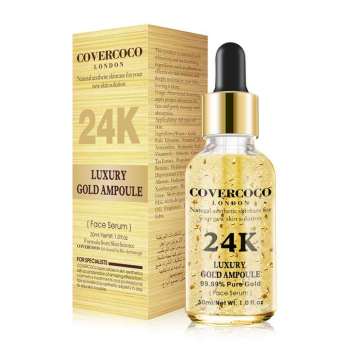 30ml Luxury 24k Gold Anti-Aging Face Serum for Neck and Throat with Glycerin and Minerals