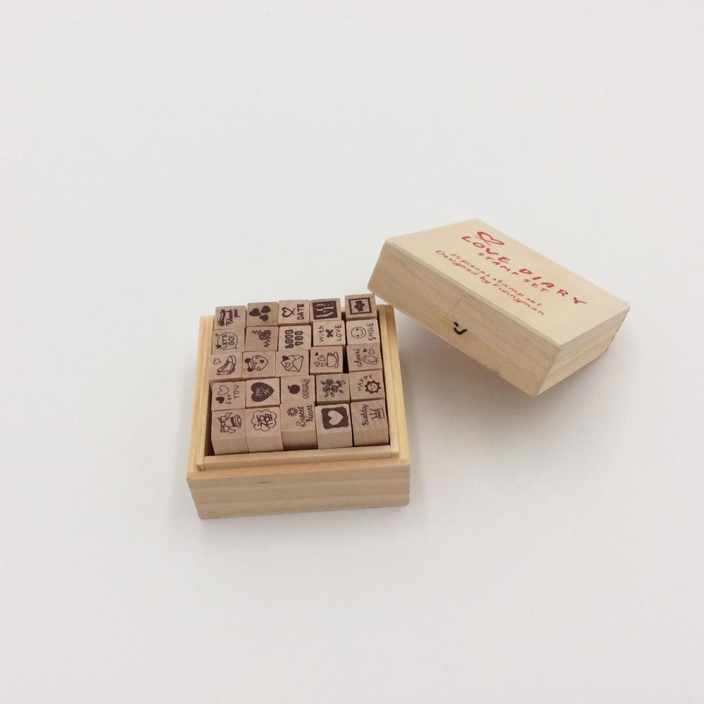 wooden letter stamp set