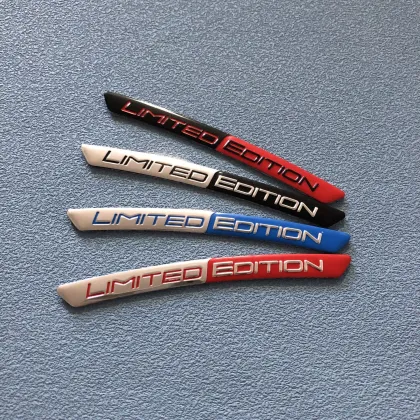 Aluminum Limited Edition Car Badge Wheel Brow Emblems - 4 Pieces/Set