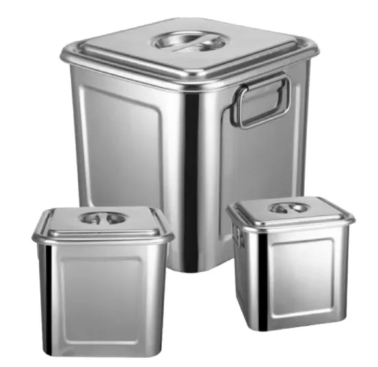 Square stainless steel soup pot with lid