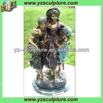 outdoor life size copper statues for decoration