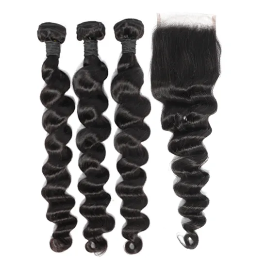 Wholesale Vendors 100%  Human Hair Extension Bundles With HD Lace Frontal Closure Raw Mink Cuticle Aligned Hair Weave Weft