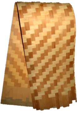 Bamboo Veneer Basket Weave, Braid Bamboo Veneer